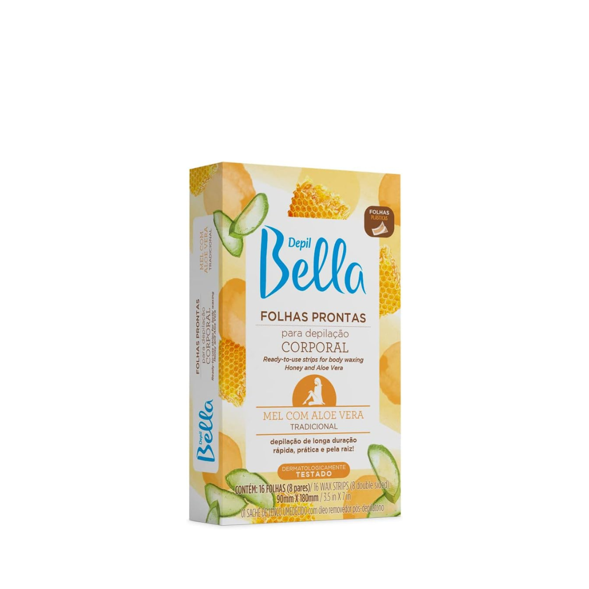 Folha Pronta Depilação Corporal Aloe Vera - ‎Depil Bella