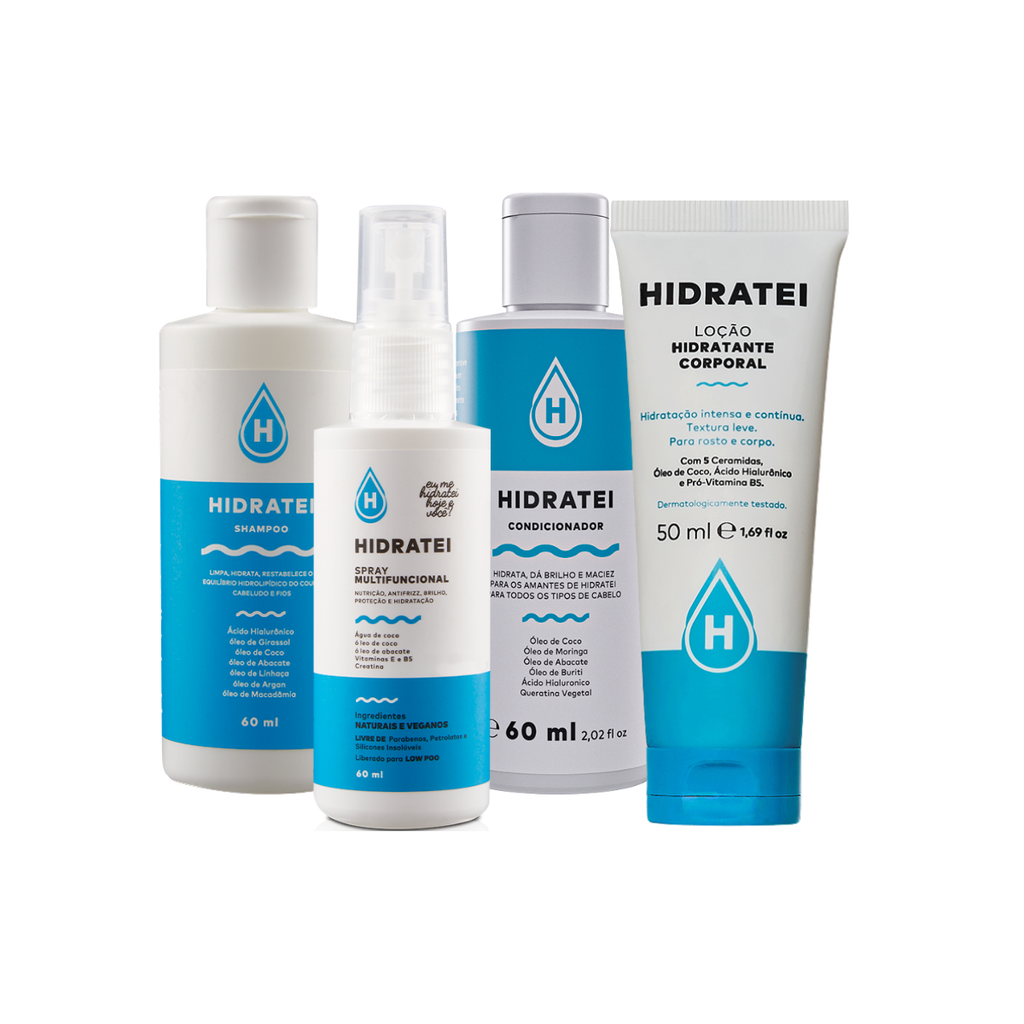 Kit Travel Size Completo - Shampoo + Leave-in + Loção