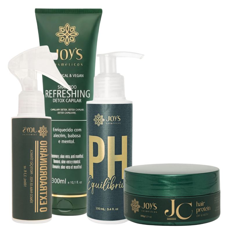 Kit Shampoo Refreshing + Leave-in + Creme Proteina + pH Equi – Hdm