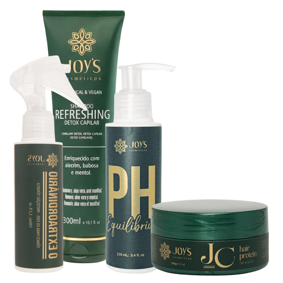 Kit Shampoo Refreshing + Leave-in + Creme Proteina + pH Equi
