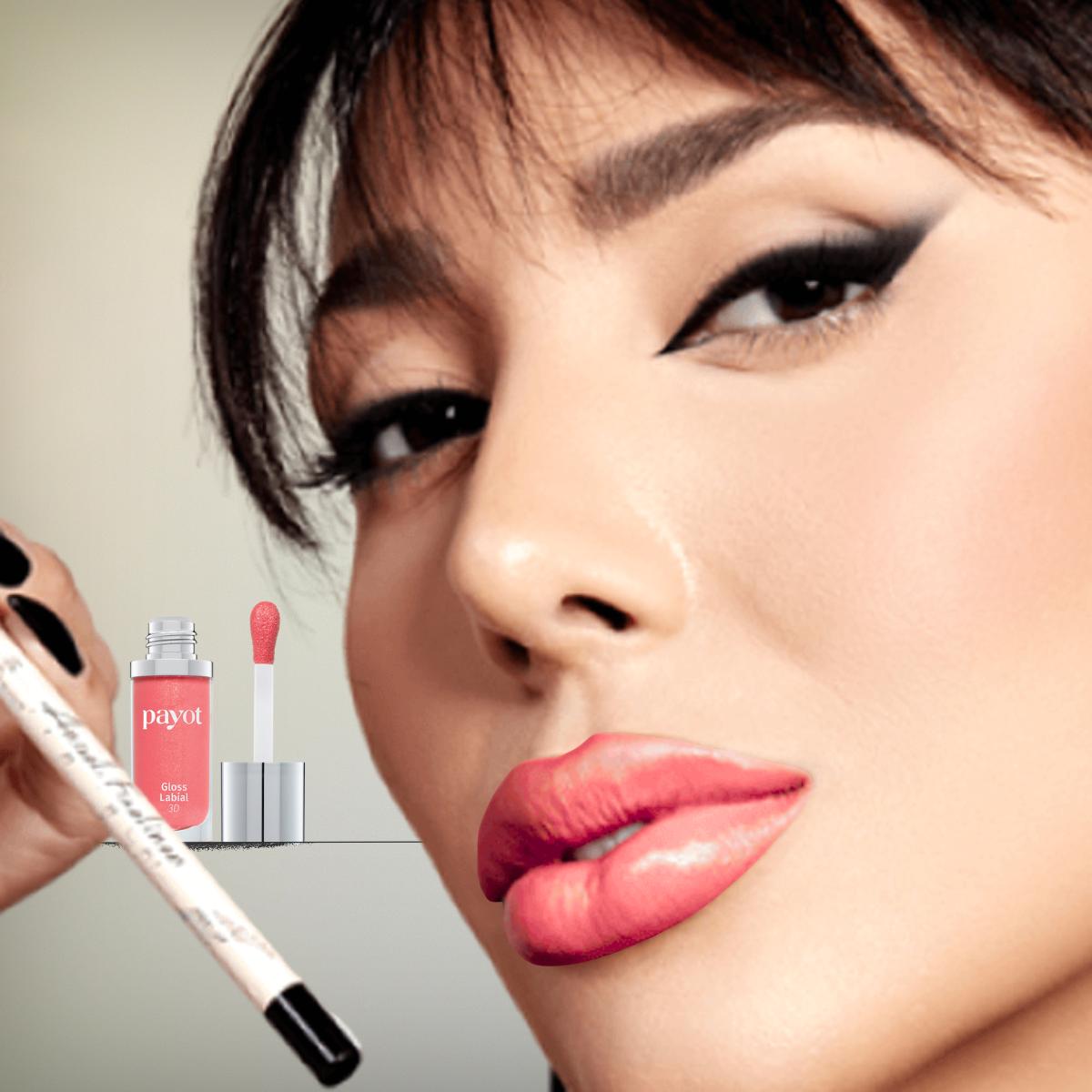 Kit Lápis Delineador Olhos Preto À Prova DÁgua + Gloss Labial Payot