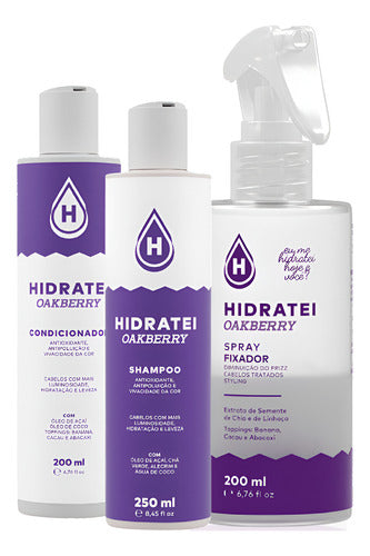 Kit Finalizador + Shampoo + Condicionador Hidratei Oakberry