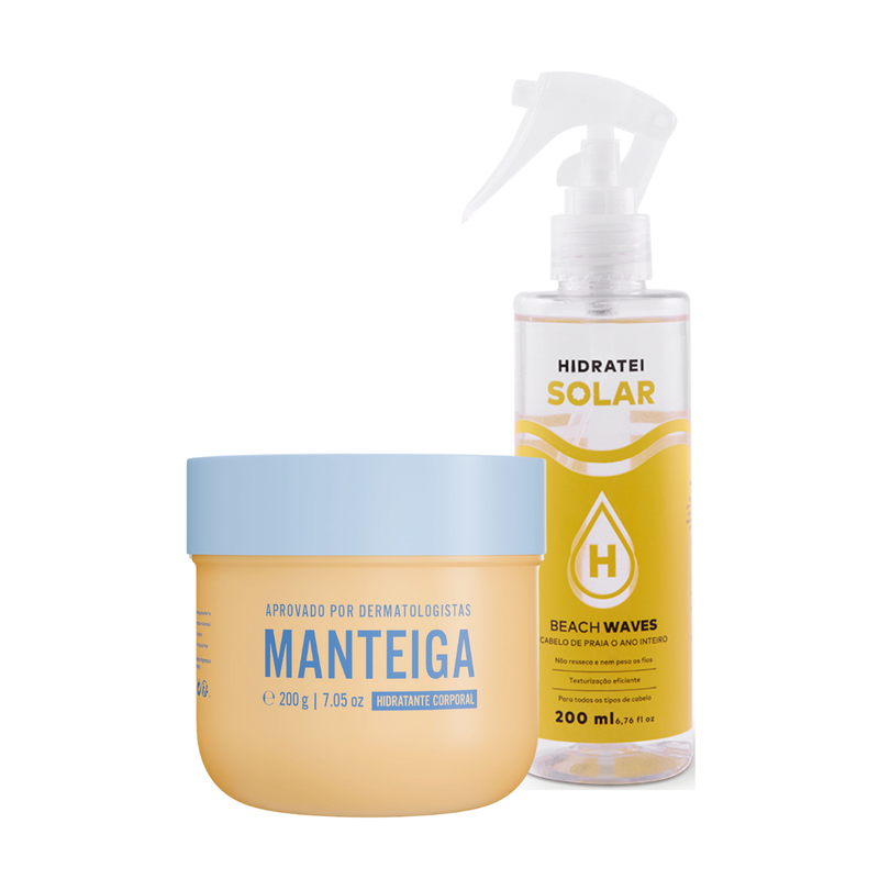 Kit Praia e Frescor Calor - Manteiga Protetor Solar + Spray
