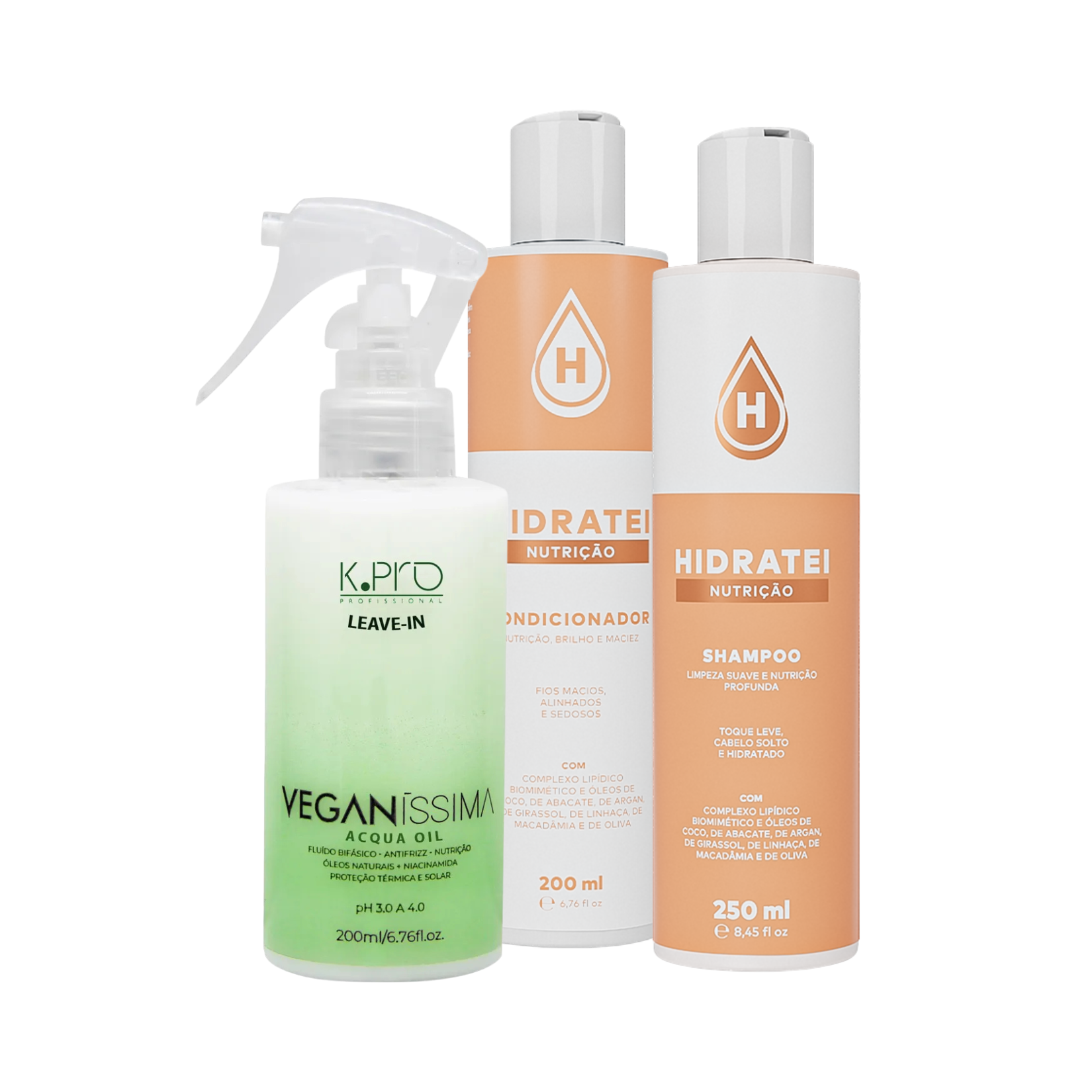Kit Shampoo e Condicionador Hidratei + Leave in Antifrizz