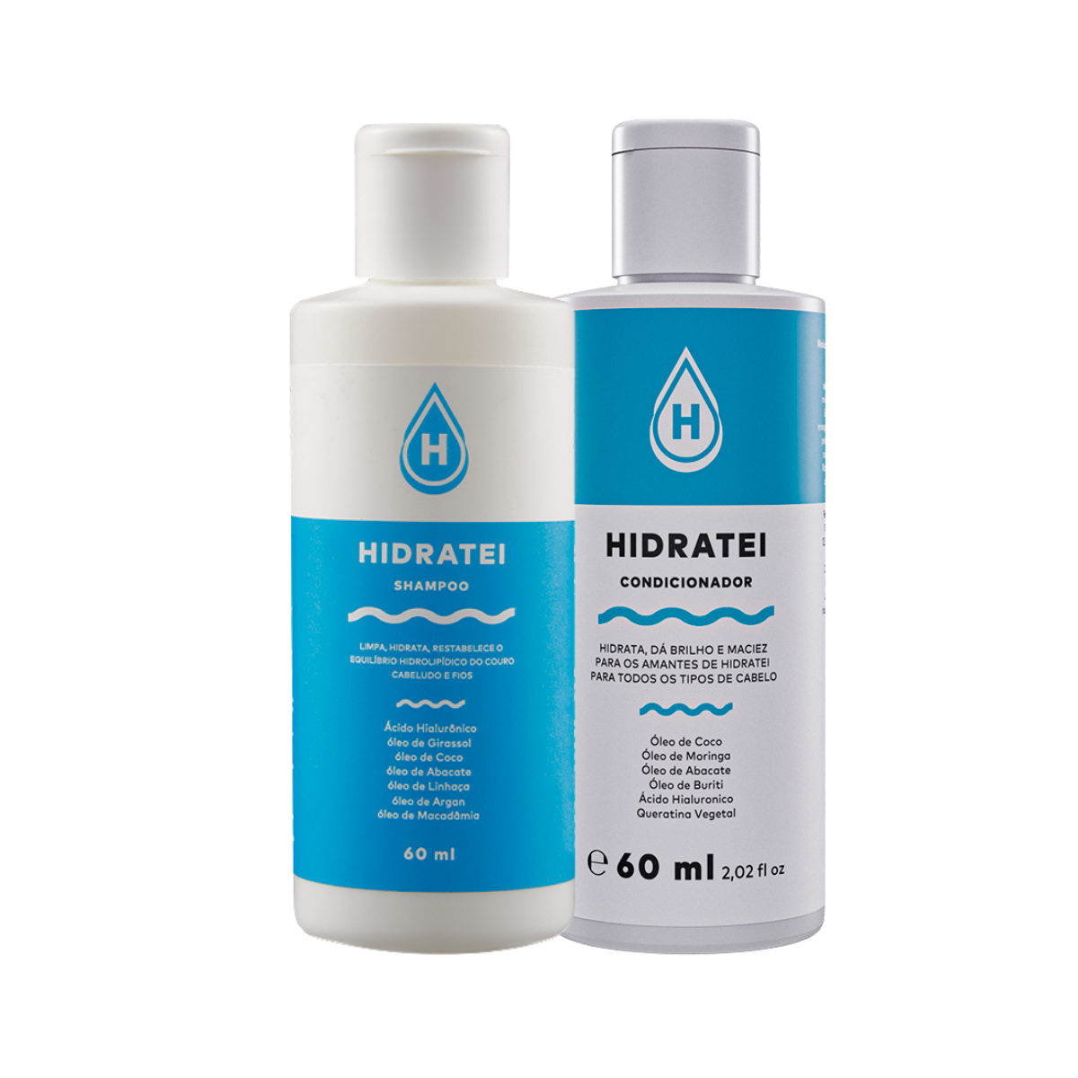Kit Mini Shampoo e Condicionador Hidratei