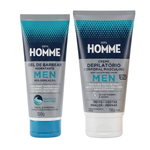 Kit Depil Homme Gel de Barbear + Creme Depilatório Corporal