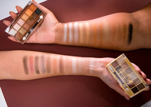 Kit Caneta Olhos Preta À Prova D'água + Paleta Sombras