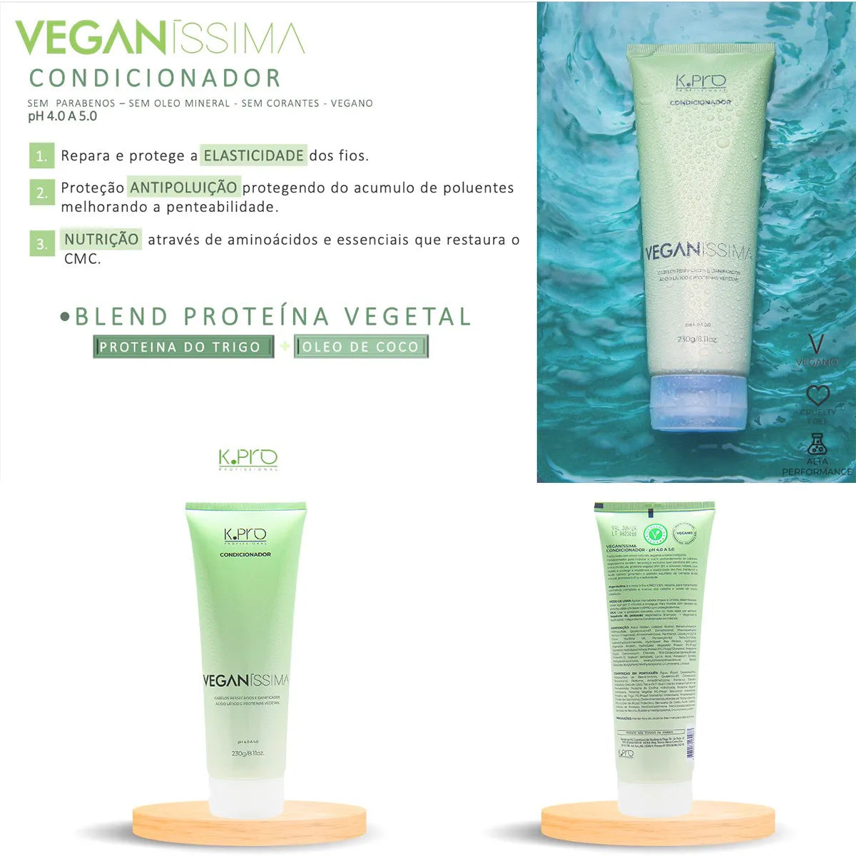 Condicionador Veganíssima Danificados 230g - K.Pro
