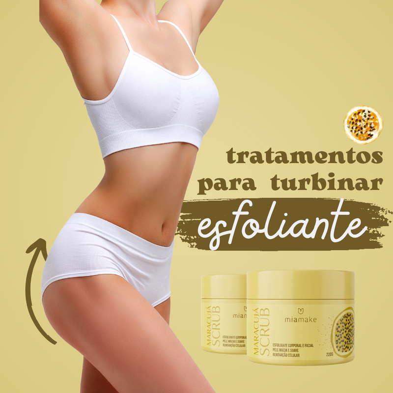 Kit Quarteto Scrub Esfoliante Corporal Mia Make 880g