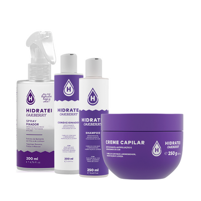 Kit Antioxidante Hidratei OAKBERRY Completo Nutrição Açaí