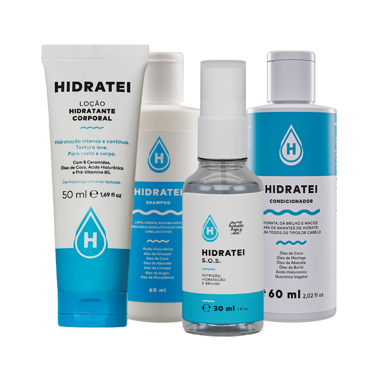 Kit Travel Size Completo - Shampoo + S.O.S Leave-in + Loção