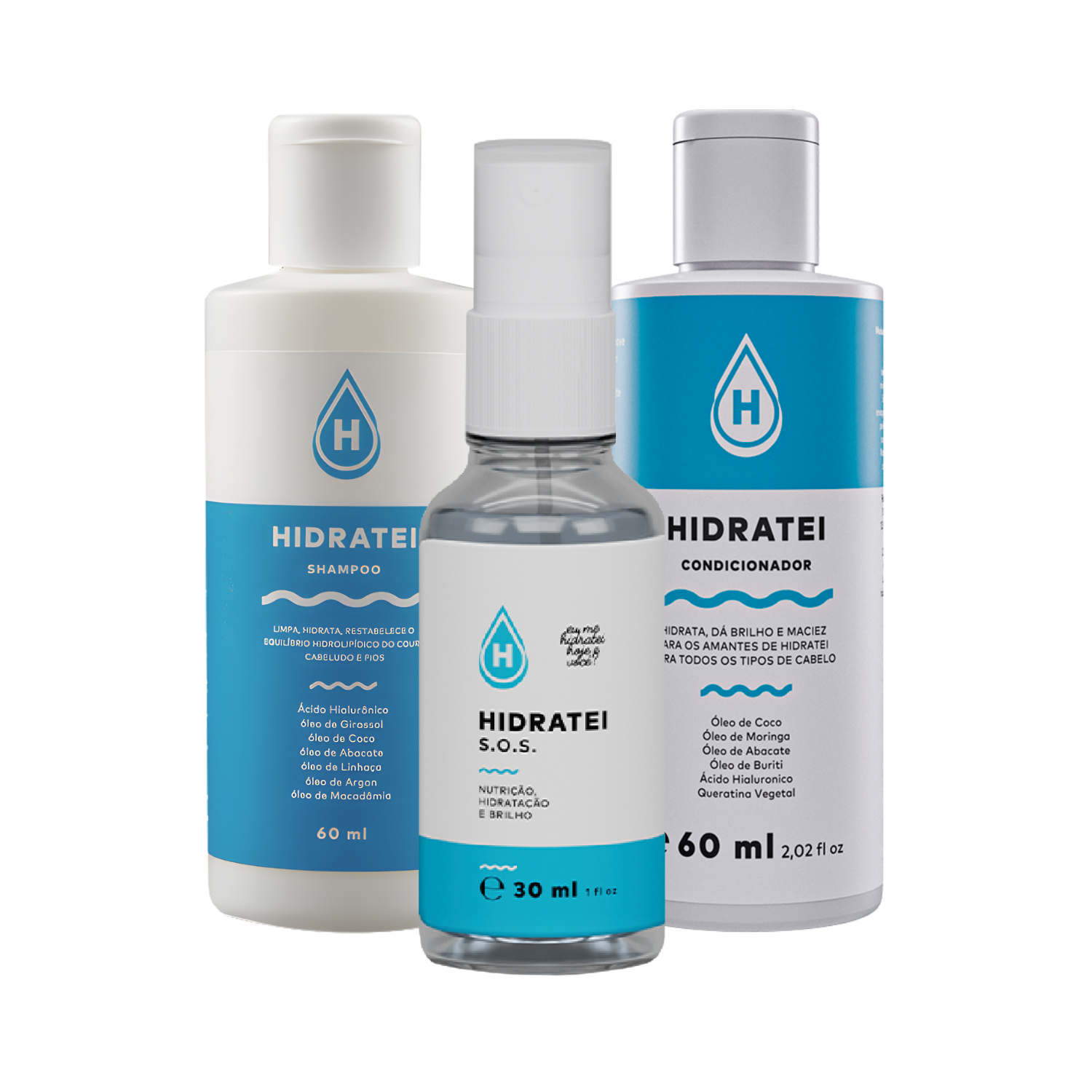 Kit Travel Size Hidratei Shampoo e Condi.+ S.O.S Leave-in