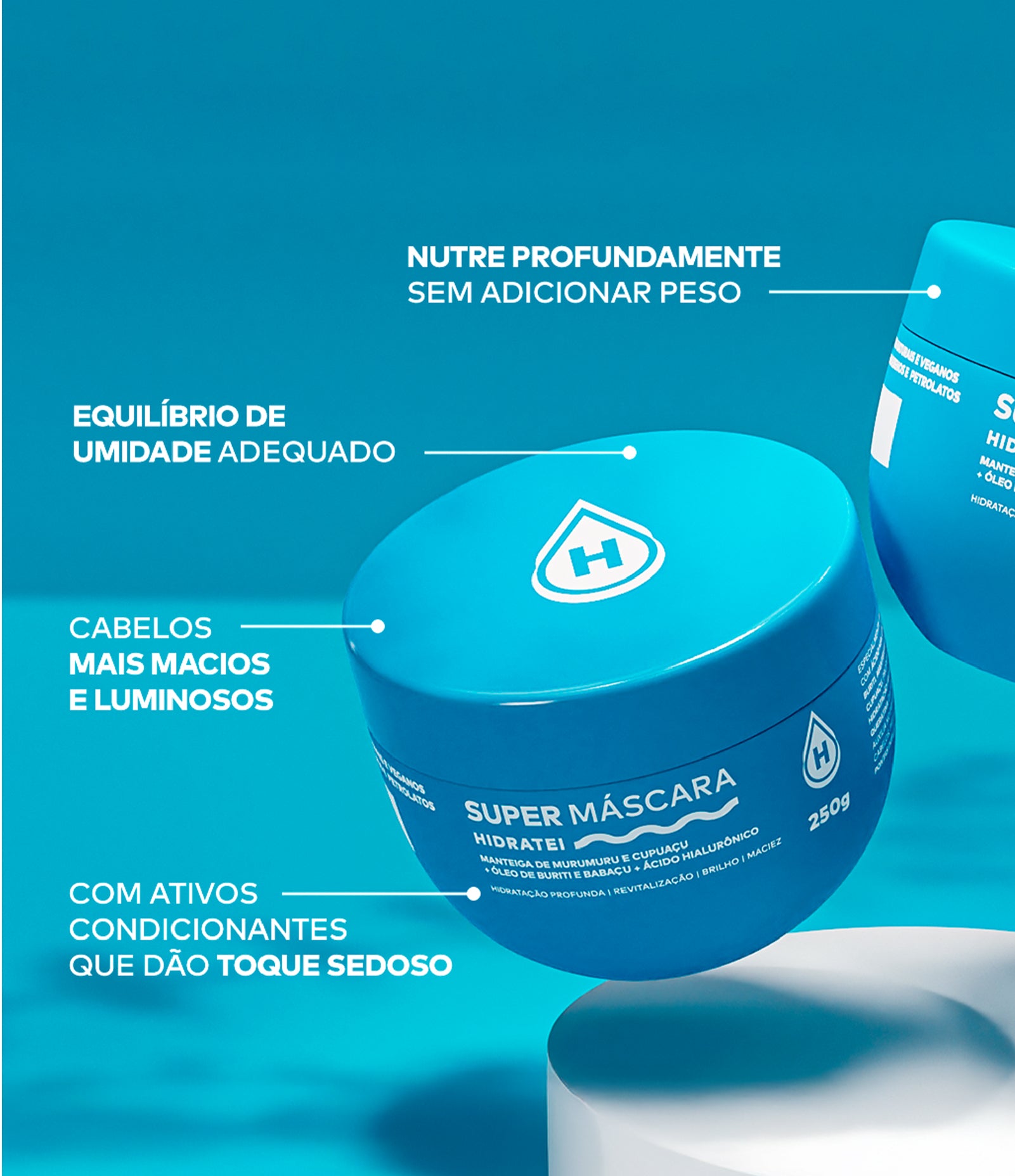 Kit Shampoo Condicionador + Super máscara - Cabelo Poderoso