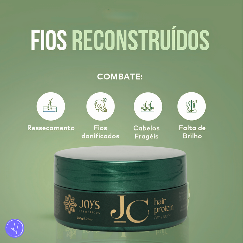 Kit Shampoo + JC Proteína SHRP + Sérum Essencial Anti Frizz