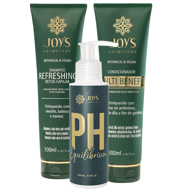 Kit Shampoo e Condicionador Joys + Acidificante pH Antifrizz