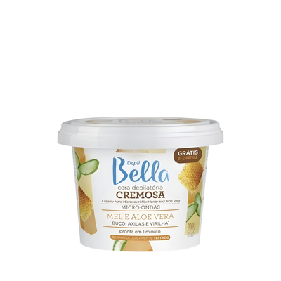 Cera Depilatória para Micro-Ondas Mel - 200g ‎Depil Bella