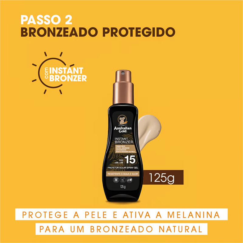 Kit Australian Gold Protetor Solar - Spray 15 + Creme Facial