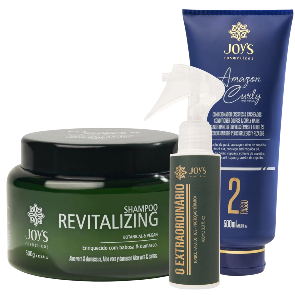 Kit Cachos Shampoo + Super Amazonas + Spray Leave-in
