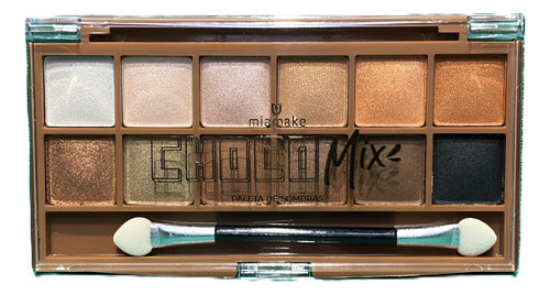 Paleta De Sombras Mia Make Chocolate Mix 12 Cores Para Olhos