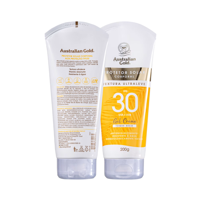 Australian Gold Gel Creme FPS 30 - Protetor Solar 200g