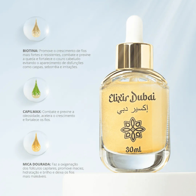 Kit Shampoo e Condicionador Vegano + Antiqueda Elixir Dubai