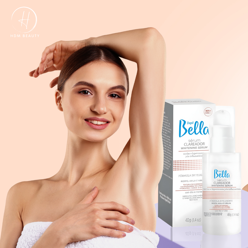 Kit Depil Bella Folha Corporal Depilação + Sérum Clareador