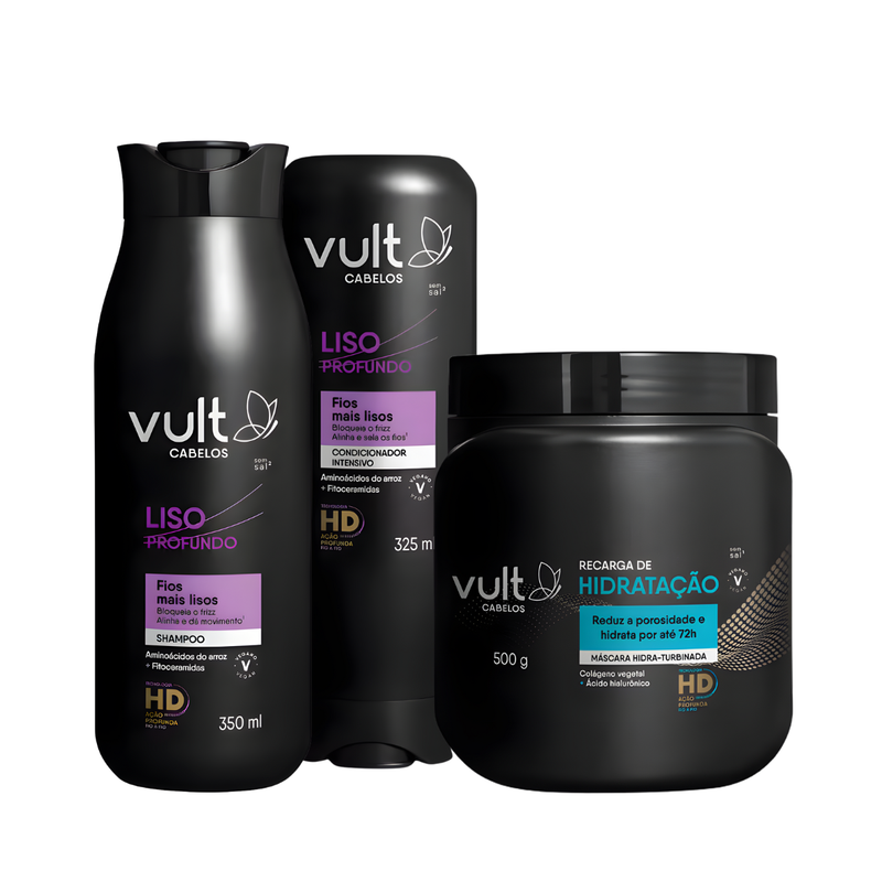 Kit Shampoo e Condicionador 350ml + Máscara Turbinada 500g