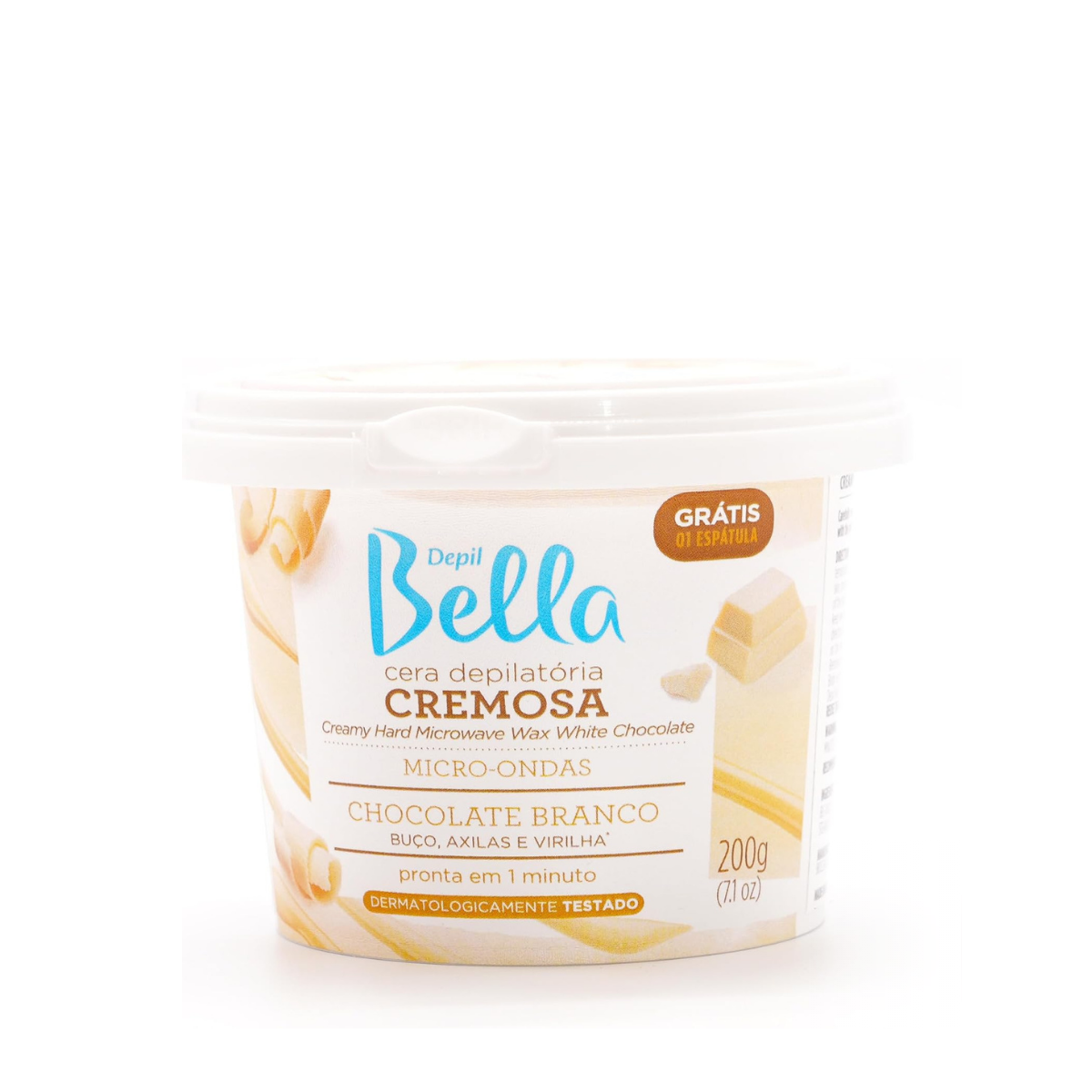 Cera Micro-Ondas Cremosa Chocolate Branco - ‎200g Depil Bella