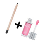 Kit Lápis Delineador Olhos Preto À Prova DÁgua + Gloss Labial Payot