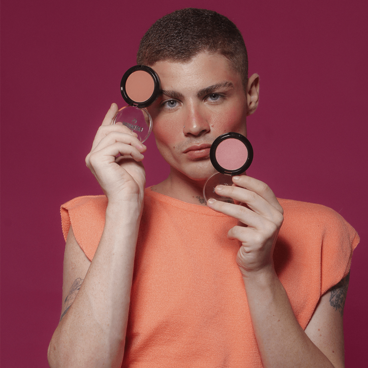 Blush Compacto Vegano Catherine Hill 6g Qualidade