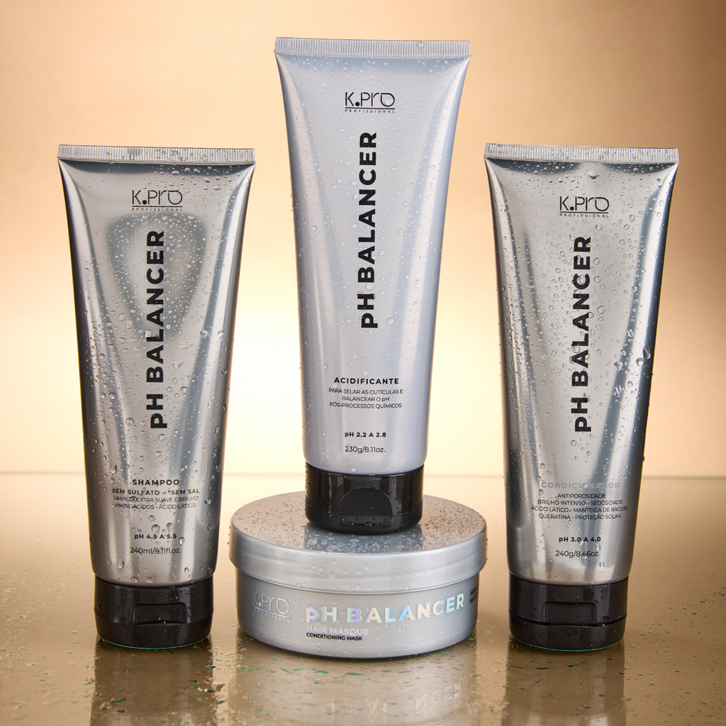 Kit Luxo pH Control - Shampoo + Máscara + Acidificante + Condicionador