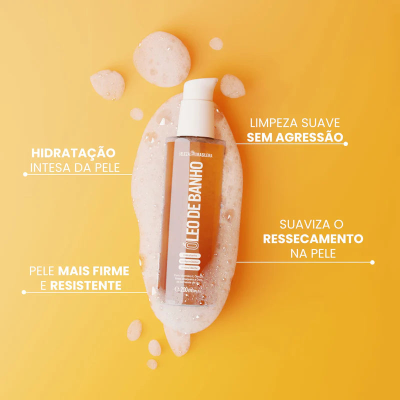 Óleo De Banho Beleza Brasileira 200ml Dispensador Hidratante