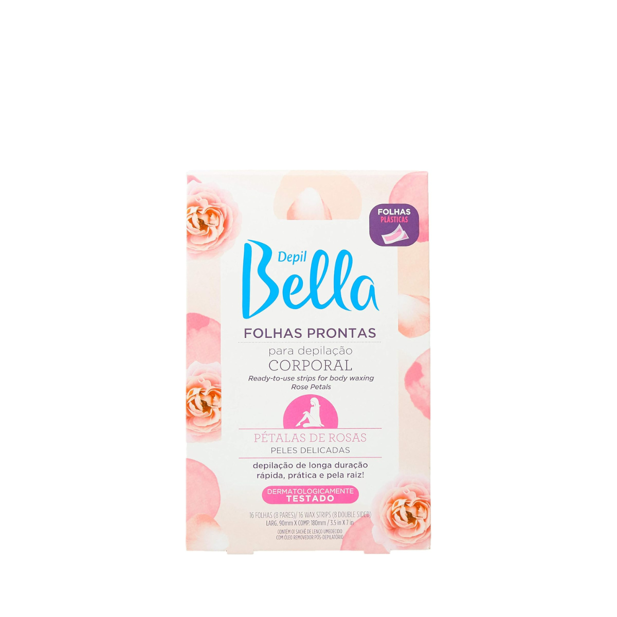 Folhas Prontas Depilação Corporal Rosas 16f - ‎Depil Bella