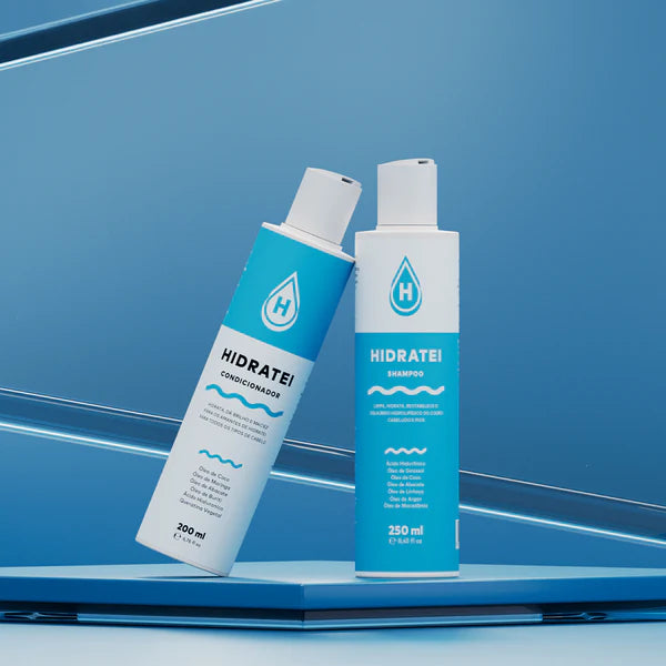 Kit Hidratei Shampoo e Cond. + Spray Leave-in + Brinde