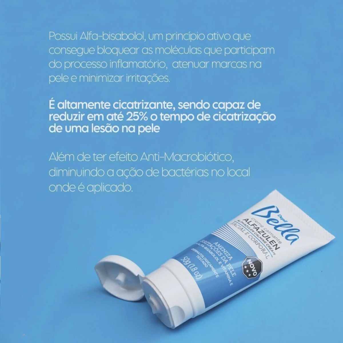 Creme Calmante Alfazuelen Facial e Corporal - 50g ‎Depil Bella