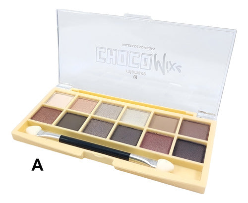 Paleta De Sombras Mia Make Chocolate Mix 12 Cores Para Olhos