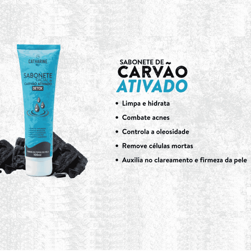 Kit Carvão Ativado Detox + Gel Aloe Vera