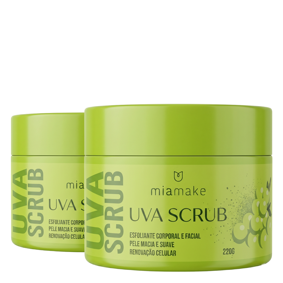 Kit Duo Scrub Uva Verde Esfoliante Mia Make 440g