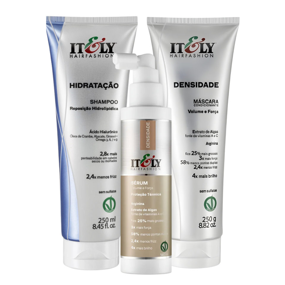 Kit Itely Densidade Sérum + Máscara + Shampoo  Hidratação