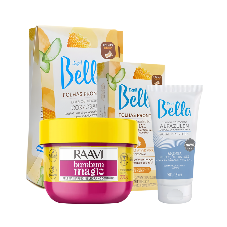 Kit Pele Lisa e Firme: Depilação Completa + Bumbum Magic