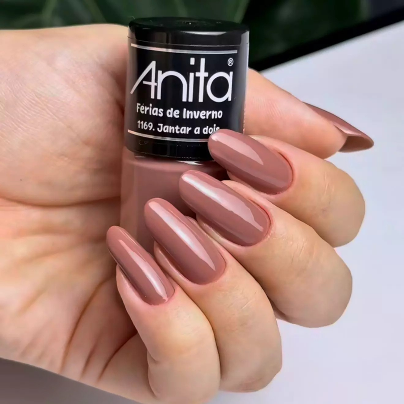 Kit 5 Esmaltes Anita Tons Nude e Inverno + Kit Manicure Grátis