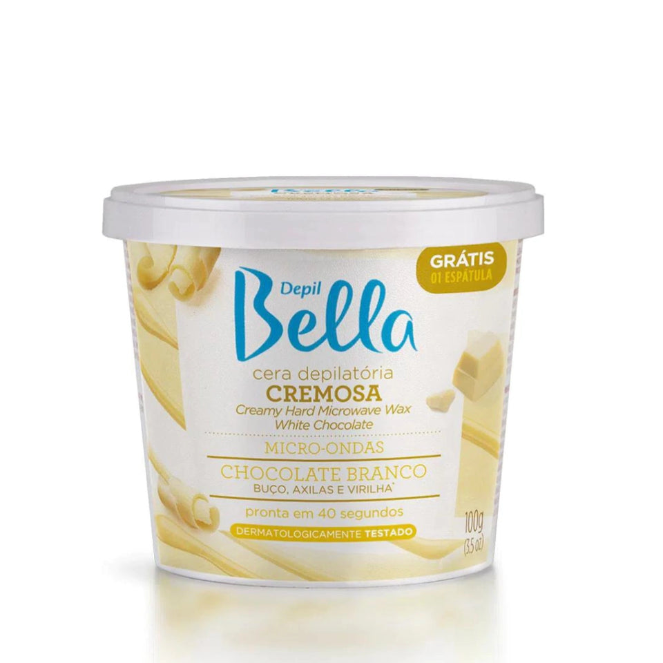 Cera Micro-Ondas Cremosa Chocolate Branco Depil Bella 100g