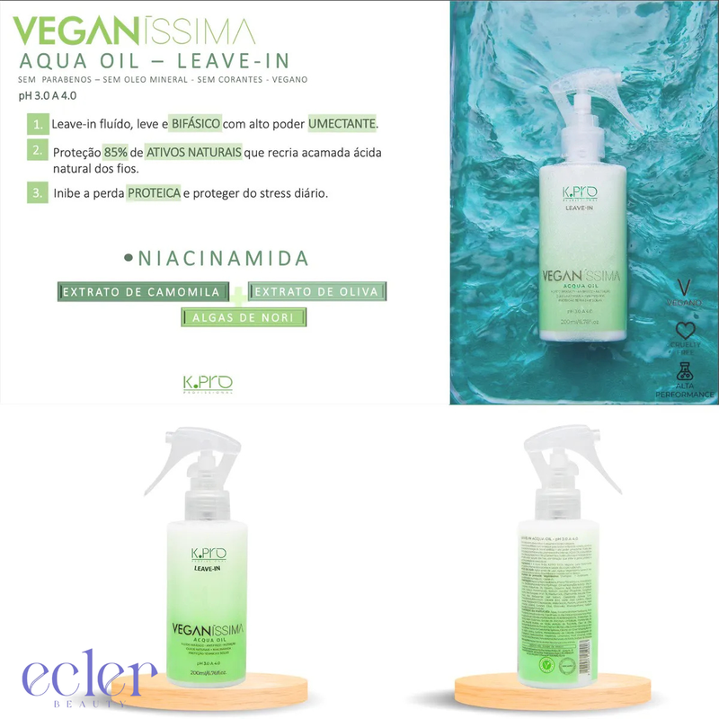 Kit Leave in Veganíssima Oil + Gel Aloe Vera - Premium
