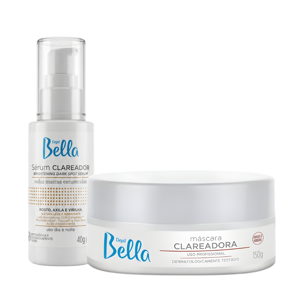 Kit Depil Bella Máscara Clareadora Corporal + Sérum Clareador