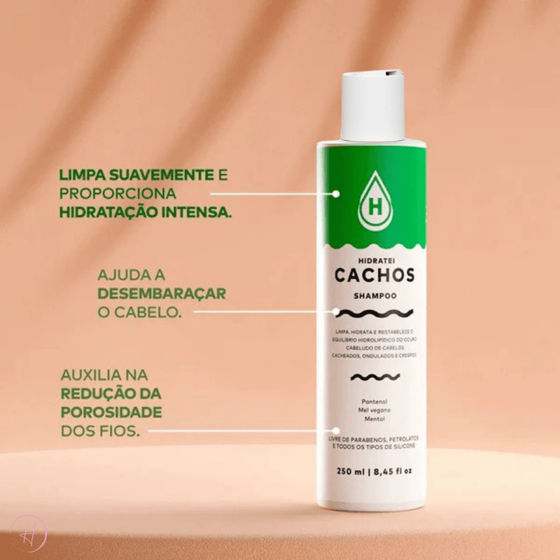 Kit Cachos Shampoo e Leave in Hidratei + Spray Antifrizz