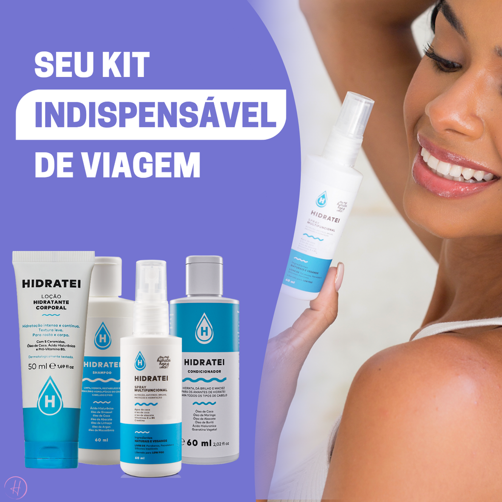 Kit Travel Size Completo - Shampoo + Leave-in + Loção