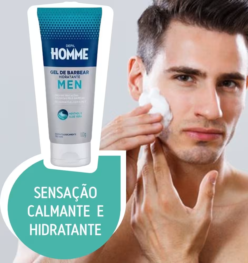 Gel de Barbear Homme Men - Depil Bella 100g