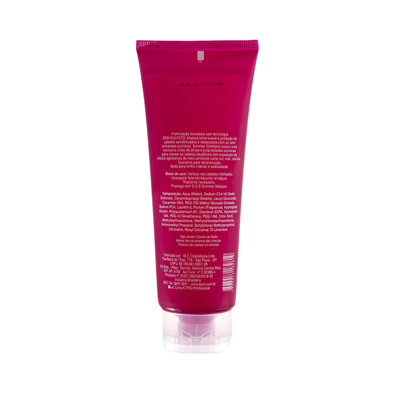 S.O.S Summer Shampoo Sem Sulfato Hidratante 240ml - K.Pro