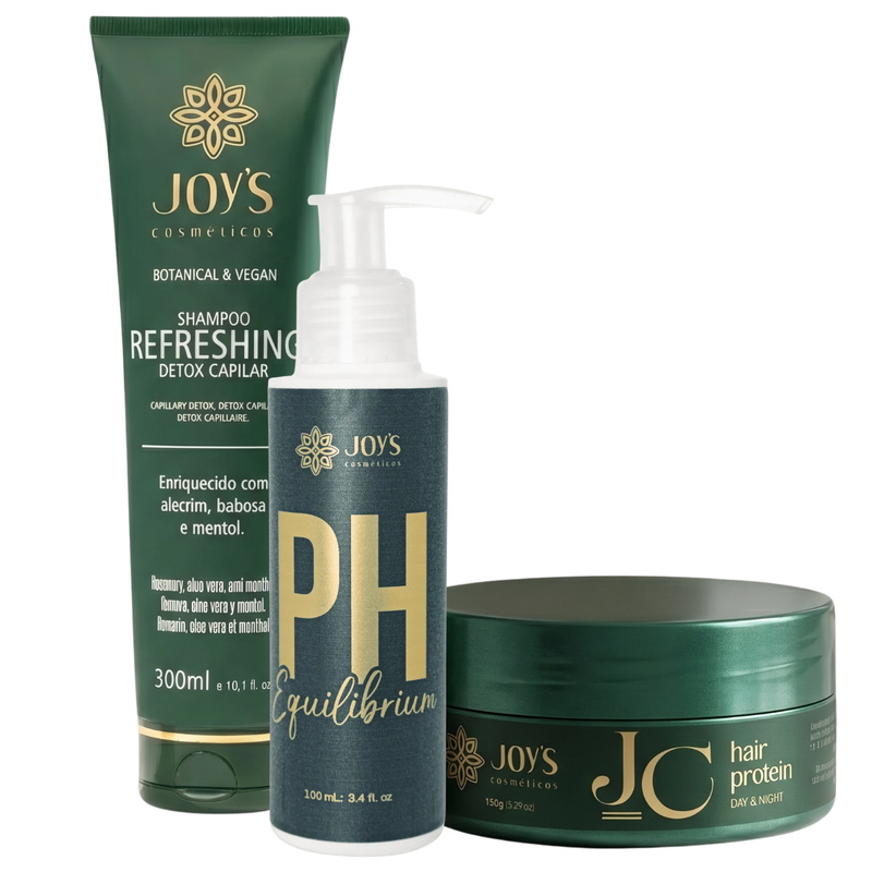 Kit Shampoo Refrescante + pH Acidificante + JC SHRP Proteína