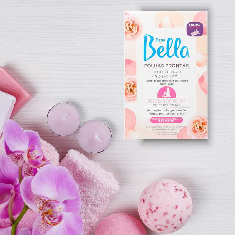 Kit Depil Bella Folha Corporal Depilação + Sérum Clareador